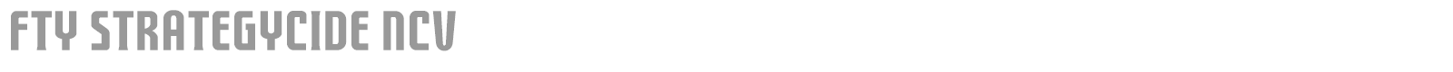 FTY Strategycide NCV font preview